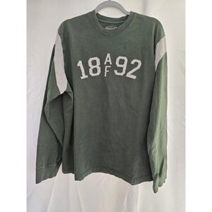Vintage Abercrombie & Fitch Mens Long Sleeve Sweatshirt Green 18 AF 92 XL Cotton
